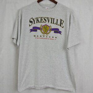 Vintage USA Made Sykesville Maryland Grey T Shirt XL